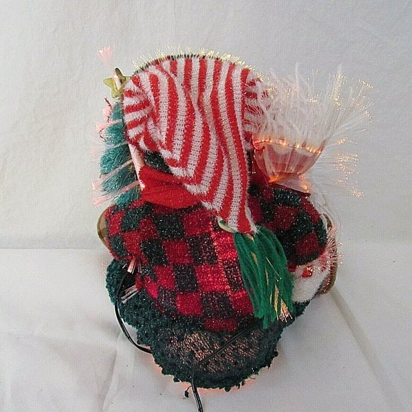 Christmas Avon Teddy Bear Fiber Optic Lighted Tree Color Changing 11" Sitting - Picture 5 of 7